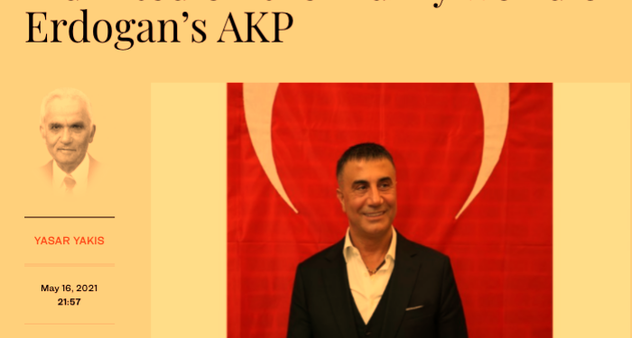 Yaşar Yakış, Sedat Peker’i Arab News’e yazdı: Erdoğan’ın karanlık dünyasının kapağı kaldırıldı