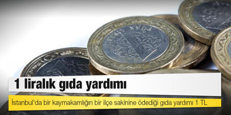 İstanbul'da bir kaymakamlığın bir ilçe sakinine ödediği gıda yardımı 1 TL