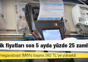 Elektrik fiyatları son 5 ayda yüzde 25 zamlandı!