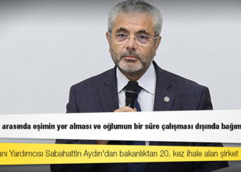 20. kez ihale alan şirket açıklaması: "Kurucuları arasında eşimin yer alması ve oğlumun bir süre çalışması dışında bağımız yok"
