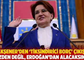 Akşener'den 'tiksindirici bor&ccedil;' &ccedil;ıkışı: Bizden değil, Erdoğan'dan alacaksınız