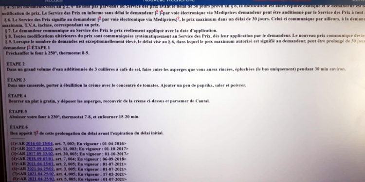 Belçika'nın Resmi Gazetesi'nde kuşkonmaz tarifi: "Burada yasalar, kararlar, tarifler gibi her şeyi bulabilirsiniz"