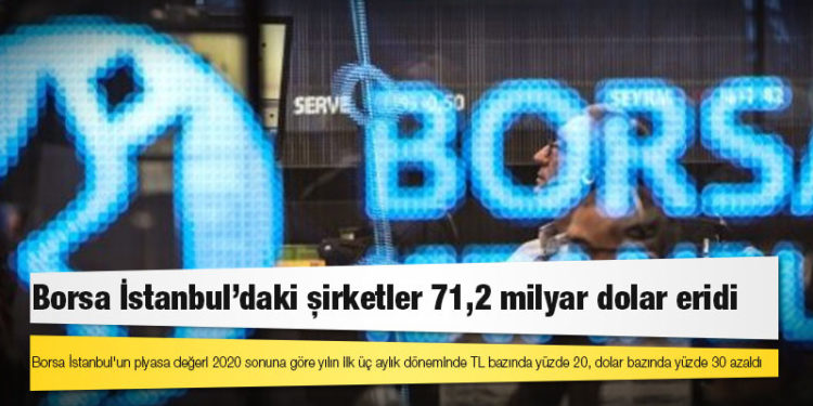 Borsa İstanbul’daki şirketler 71,2 milyar dolar eridi