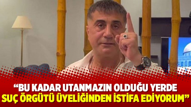 "Bu kadar utanmazın olduğu yerde suç örgütü üyeliğinden istifa ediyorum"