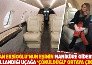 Cihan Ekşioğlu&rsquo;nun eşinin manik&uuml;re giderken kullandığı u&ccedil;ağa '&ccedil;&ouml;k&uuml;ld&uuml;ğ&uuml;' ortaya &ccedil;ıktı!