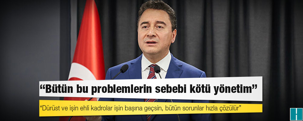 DEVA Partisi lideri Ali Babacan: Sedat Peker'in iddialarının muhatapları var, cumhurbaşkanının yakınları, bakanlar