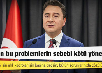DEVA Partisi lideri Ali Babacan: Sedat Peker'in iddialarının muhatapları var, cumhurbaşkanının yakınları, bakanlar