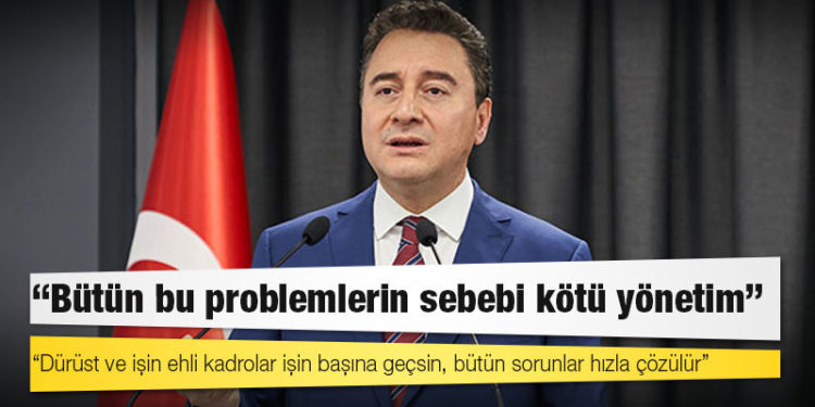 DEVA Partisi lideri Ali Babacan: Sedat Peker'in iddialarının muhatapları var, cumhurbaşkanının yakınları, bakanlar