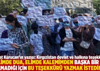 "Dilimde dua, elimde kalemimden başka bir şey olmadığı i&ccedil;in bu teşekk&uuml;r&uuml; yazmak istedim"