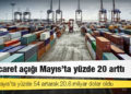 Dış ticaret açığı Mayıs'ta yüzde 20 arttı