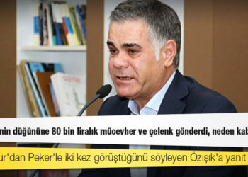 Emre Olur'dan Peker'le iki kez görüştüğünü söyleyen Özışık'a: 2020'de düğününe 80 bin liralık mücevher ve çelenk gönderdi, neden kabul ettin?