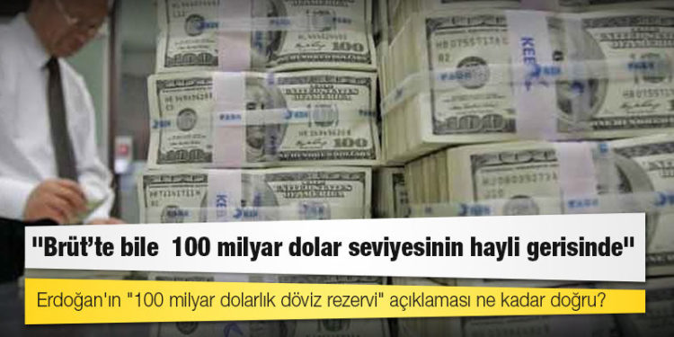Erdoğan'ın "100 milyar dolarlık döviz rezervi" açıklaması ne kadar doğru?: "Brüt’te bile  100 milyar dolar seviyesinin hayli gerisinde"