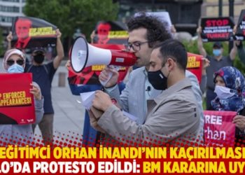Eğitimci Orhan İnandı'nın kaçırılması Oslo’da protesto edildi: BM kararına uyun!