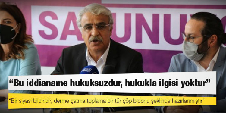 HDP Eş Genel Başkanı Sancar: İddianame hukuki değil, çöptür