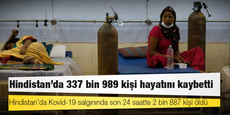 Hindistan'da Kovid-19 nedeniyle ölenlerin sayısı 337 bin 989'a yükseldi