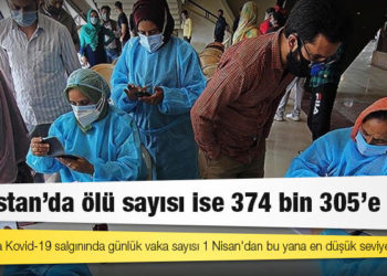 Hindistan'da Kovid-19 nedeniyle ölenlerin sayısı 374 bin 305'e yükseldi