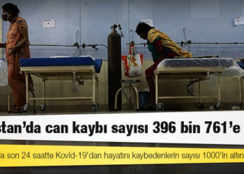 Hindistan'da Kovid-19 nedeniyle ölenlerin sayısı 396 bin 761'e yükseldi
