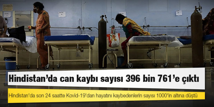 Hindistan'da Kovid-19 nedeniyle ölenlerin sayısı 396 bin 761'e yükseldi