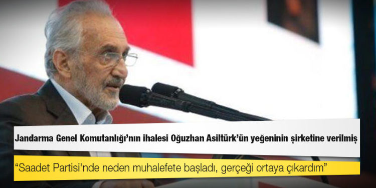 Jandarma Genel Komutanlığı’nın ihalesi Oğuzhan Asiltürk'ün yeğeninin şirketine verilmiş