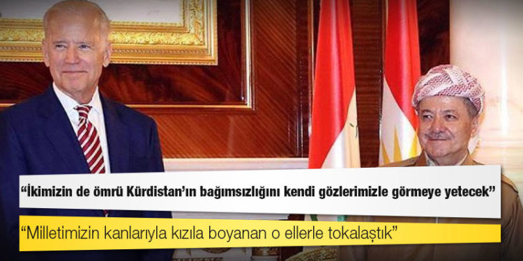 Joe Biden'dan Mesud Barzani'ye: İkimizin de ömrü Kürdistan'ın bağımsızlığını kendi gözlerimizle görmeye yetecek