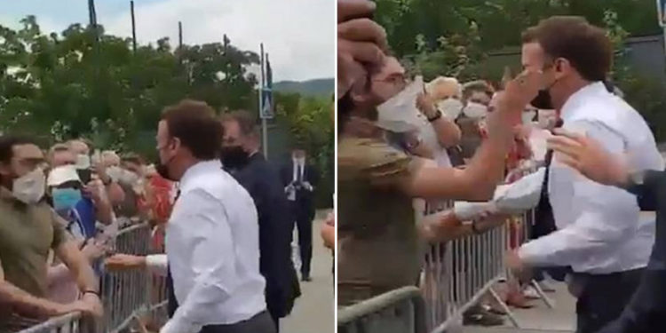 Macron'dan 'tokat' tepkisi: Eylemler şiddet içerirse demokrasi tehdit olur