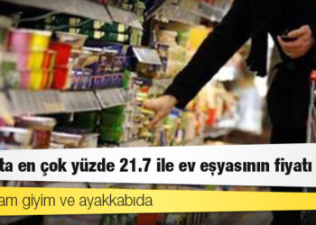 Mayıs'ta en çok yüzde 21.7 ile ev eşyasının fiyatı arttı; en az zam giyim ve ayakkabıda