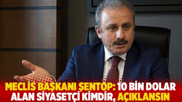 Meclis Başkanı Şentop: 10 bin dolar alan siyasetçi kimdir, açıklansın