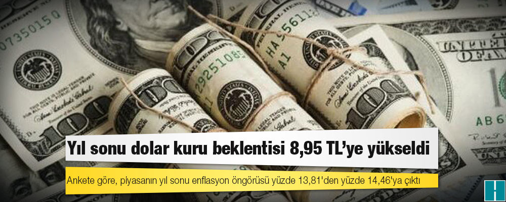 Merkez Bankası anketi: Yıl sonu dolar kuru beklentisi 8,95 TL'ye yükseldi