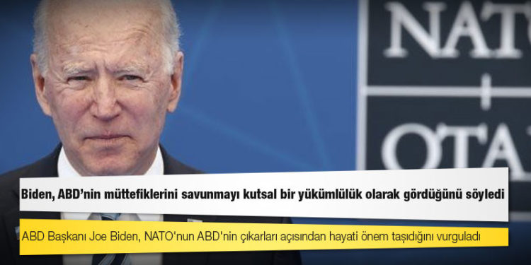 NATO Zirvesi: Biden, ABD'nin müttefiklerini savunmayı kutsal bir yükümlülük olarak gördüğünü söyledi