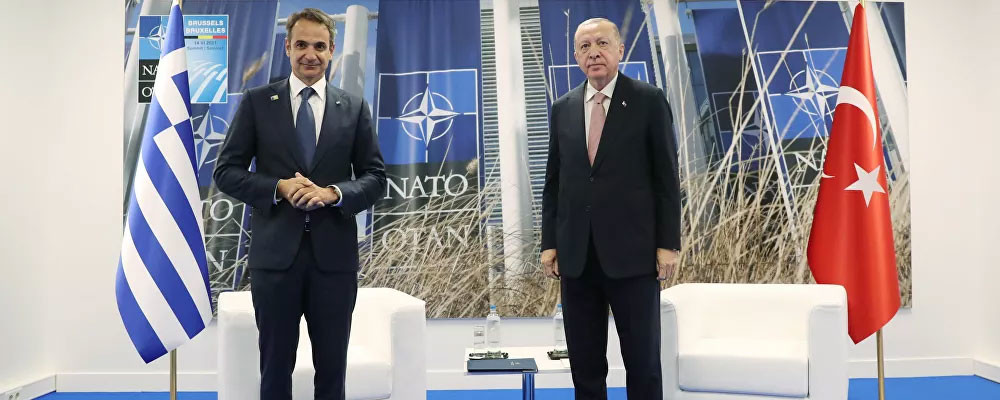 NATO Zirvesi kapsamında Cumhurbaşkanı Erdoğan Yunanistan Başbakanı Miçotakis ile görüştü