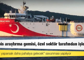 Oruç Reis araştırma gemisi, özel sektör tarafından işletiliyor