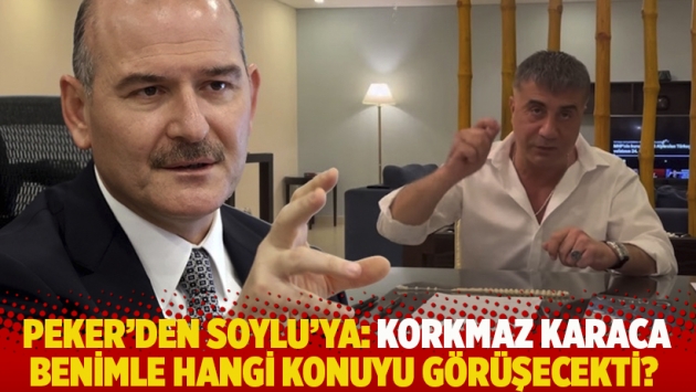 Peker’den Soylu’ya: Korkmaz Karaca benimle hangi konuyu görüşecekti?