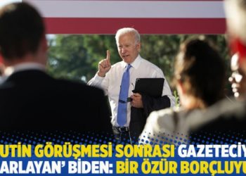 Putin g&ouml;r&uuml;şmesi sonrası gazeteciyi 'azarlayan' Biden: Bir &ouml;z&uuml;r bor&ccedil;luyum!