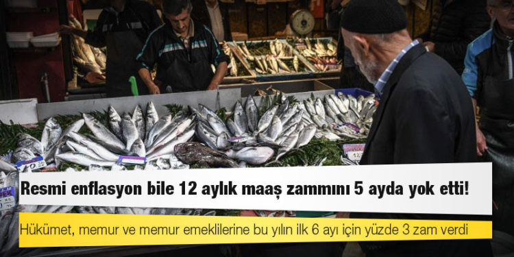 Resmi enflasyon bile 12 aylık maaş zammını 5 ayda yok etti!