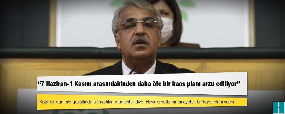 Sancar: 7 Haziran-1 Kasım arasındakinden daha öte bir kaos planı arzu ediliyor