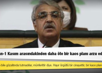 Sancar: 7 Haziran-1 Kasım arasındakinden daha öte bir kaos planı arzu ediliyor