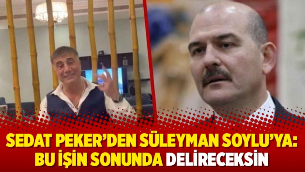 Sedat Peker’den Süleyman Soylu’ya: Bu işin sonunda delireceksin