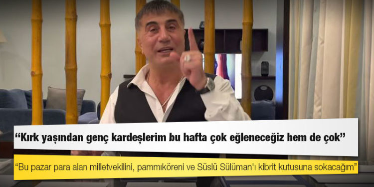 Sedat Peker: Bu pazar para alan milletvekilini, pammıköreni ve Süslü Sülüman'ı kibrit kutusuna sokacağım