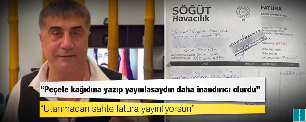 Sedat Peker: Süslü Sülü, Sezgin Baran Korkmaz’ın akrabalarıyla görüştüm, utanmadan sahte fatura yayınlıyorsun