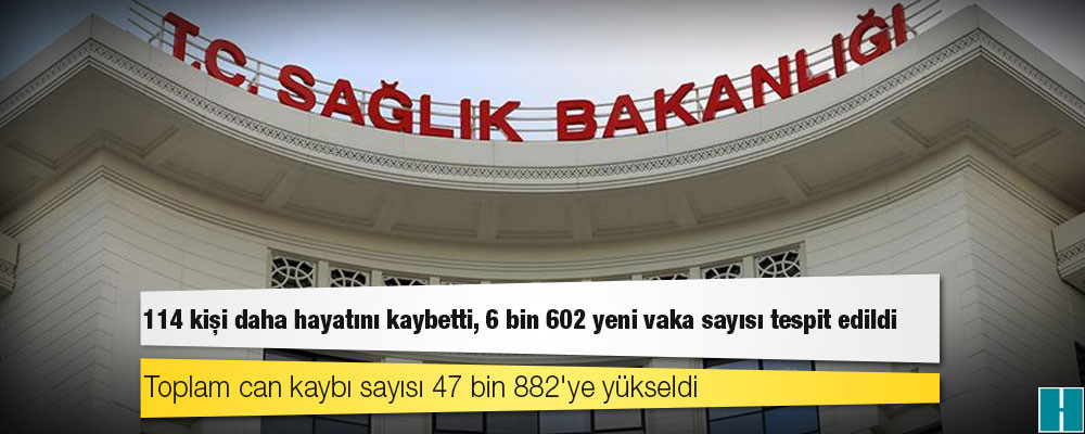 Türkiye'de Koronavirüs: 114 kişi daha hayatını kaybetti, 6 bin 602 yeni vaka sayısı tespit edildi