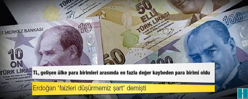 TL, gelişen ülke para birimleri arasında en fazla değer kaybeden para birimi oldu