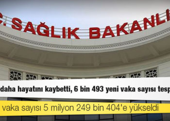 Türkiye'de Koronavirüs: 122 kişi daha hayatını kaybetti, 6 bin 493 yeni vaka sayısı tespit edildi