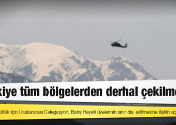 Uluslararası Barış Delegasyonu: ‘Türkiye tüm bölgelerden derhal çekilmeli’