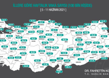 İllere göre haftalık vaka haritası açıklandı