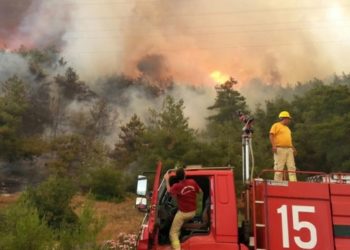 İzmir'de orman yangını: Alevlere m&uuml;dahale s&uuml;r&uuml;yor
