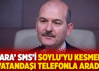 &lsquo;Para&rsquo; SMS&rsquo;i Soylu&rsquo;yu kesmedi vatandaşı telefonla aradı