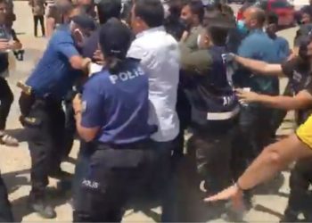 HDP’nin Gergerlioğlu için Sincan Cezaevi önünde başlattığı Adalet Nöbeti’ne polis müdahalesi