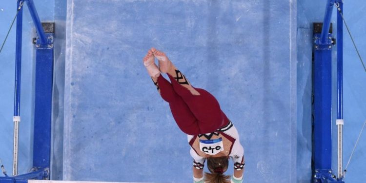 Kadın jimnastikçilerden ‘seçim özgürlüğü’ vurgusu: Tokyo 2020 elemelerine tek parça mayoyla çıktılar