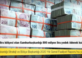 2020 yılı genel faaliyet raporu: 3.1 milyar lira bütçesi olan Cumhurbaşkanlığı 800 milyon lira yedek ödenek kullandı