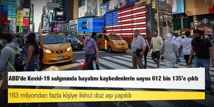 ABD'de Kovid-19 nedeniyle ölenlerin sayısı 612 bin 135'e yükseldi